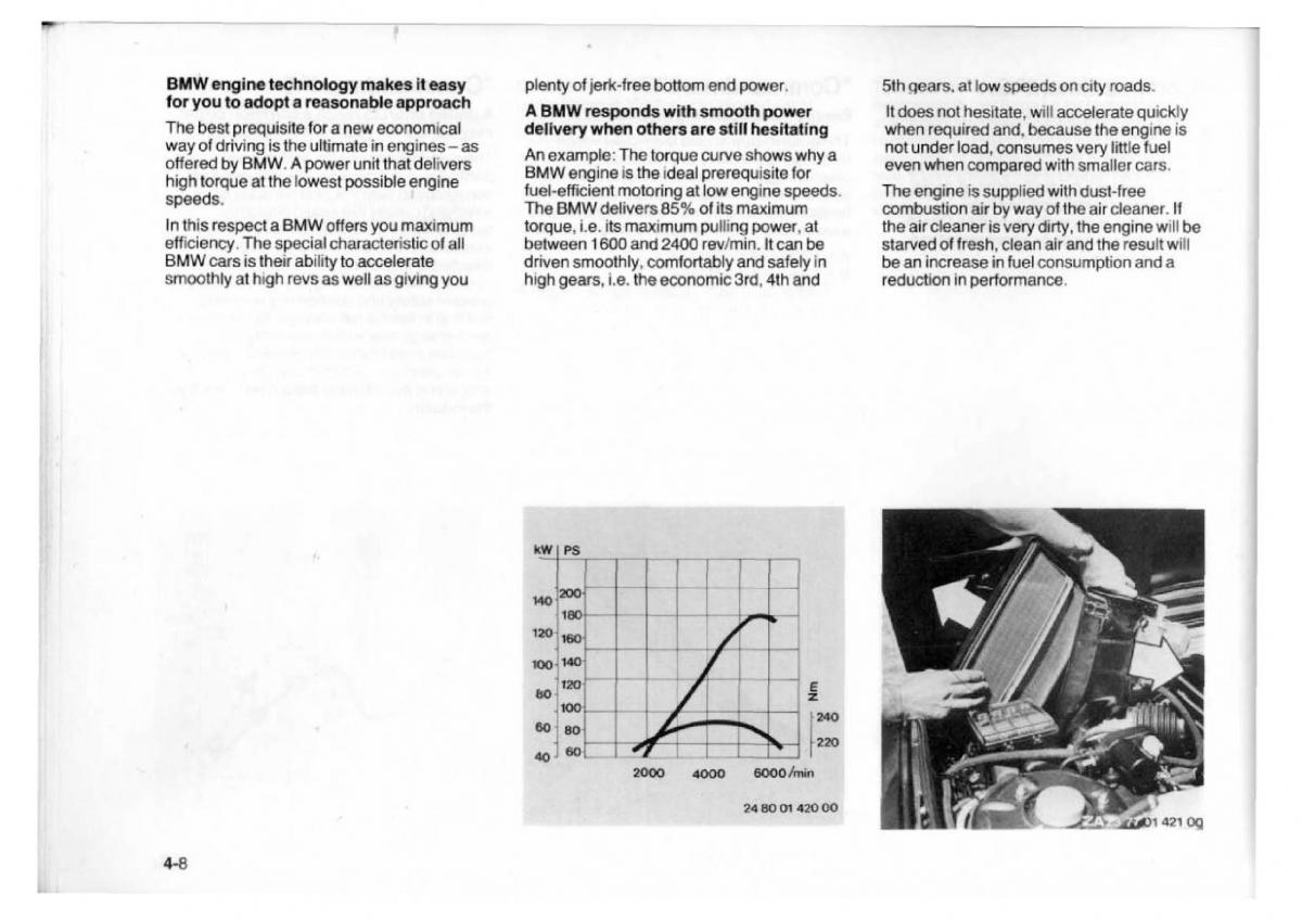 BMW 7 E23 owners manual / page 76