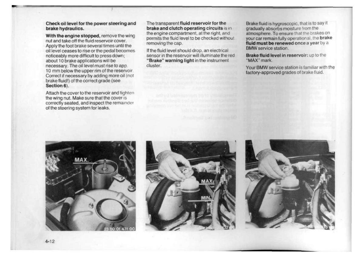 BMW 7 E23 owners manual / page 80