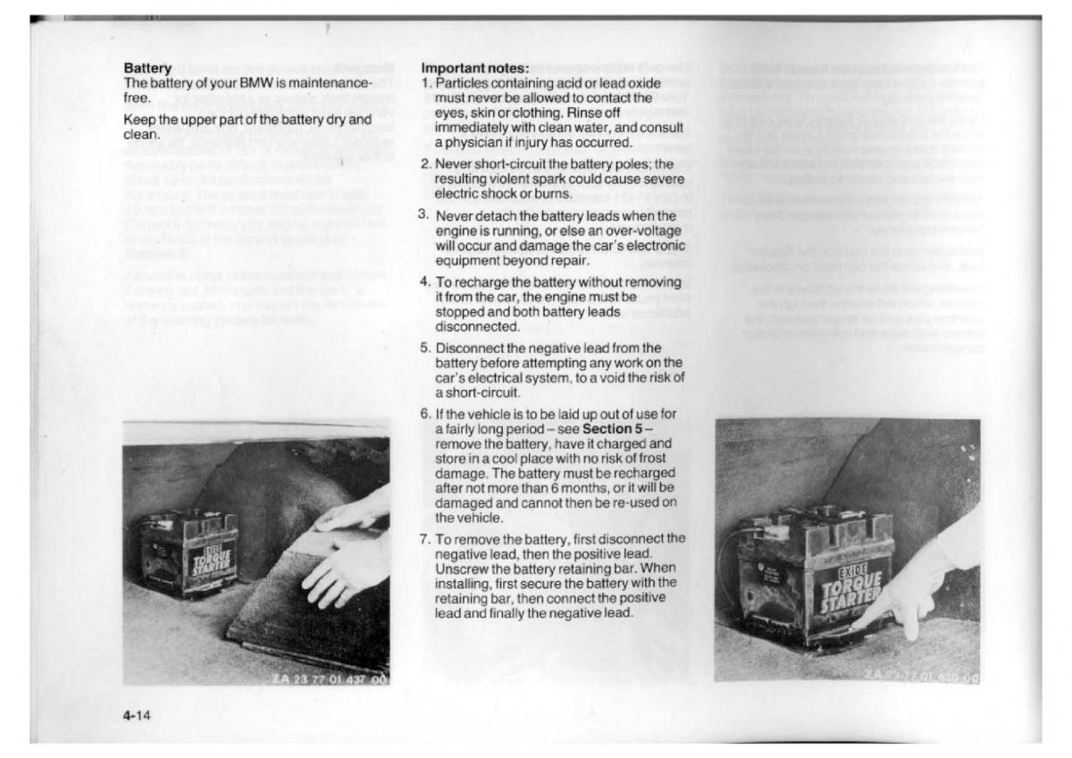 BMW 7 E23 owners manual / page 82