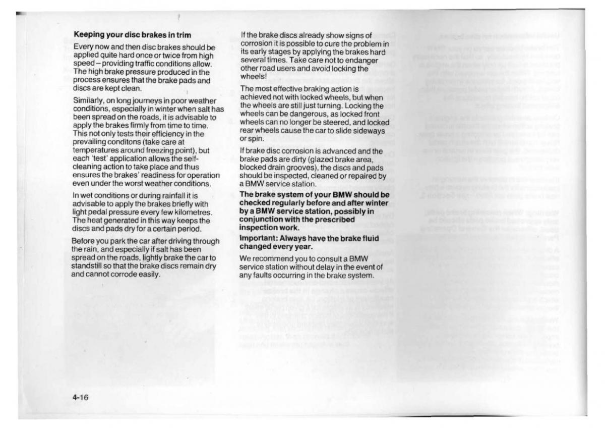 BMW 7 E23 owners manual / page 84