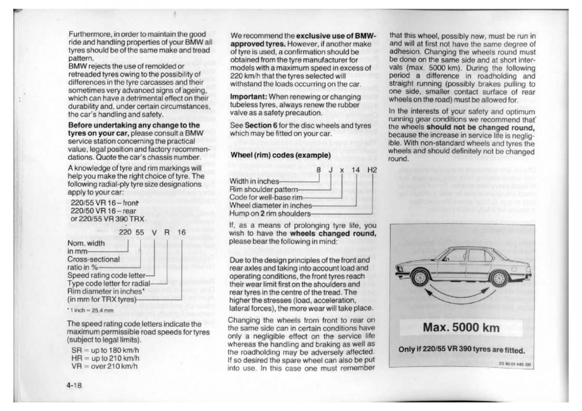 BMW 7 E23 owners manual / page 86