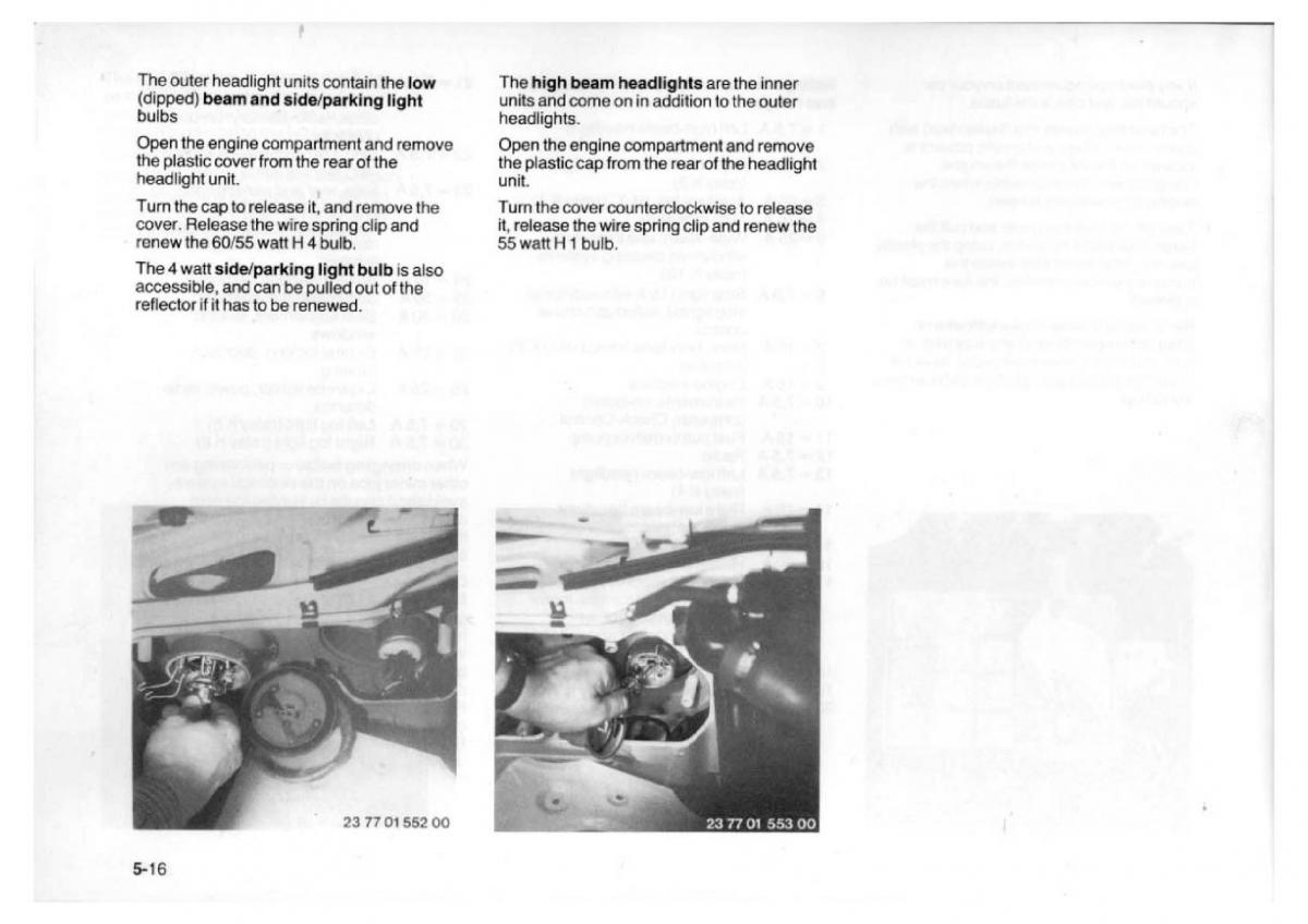 BMW 7 E23 owners manual / page 108