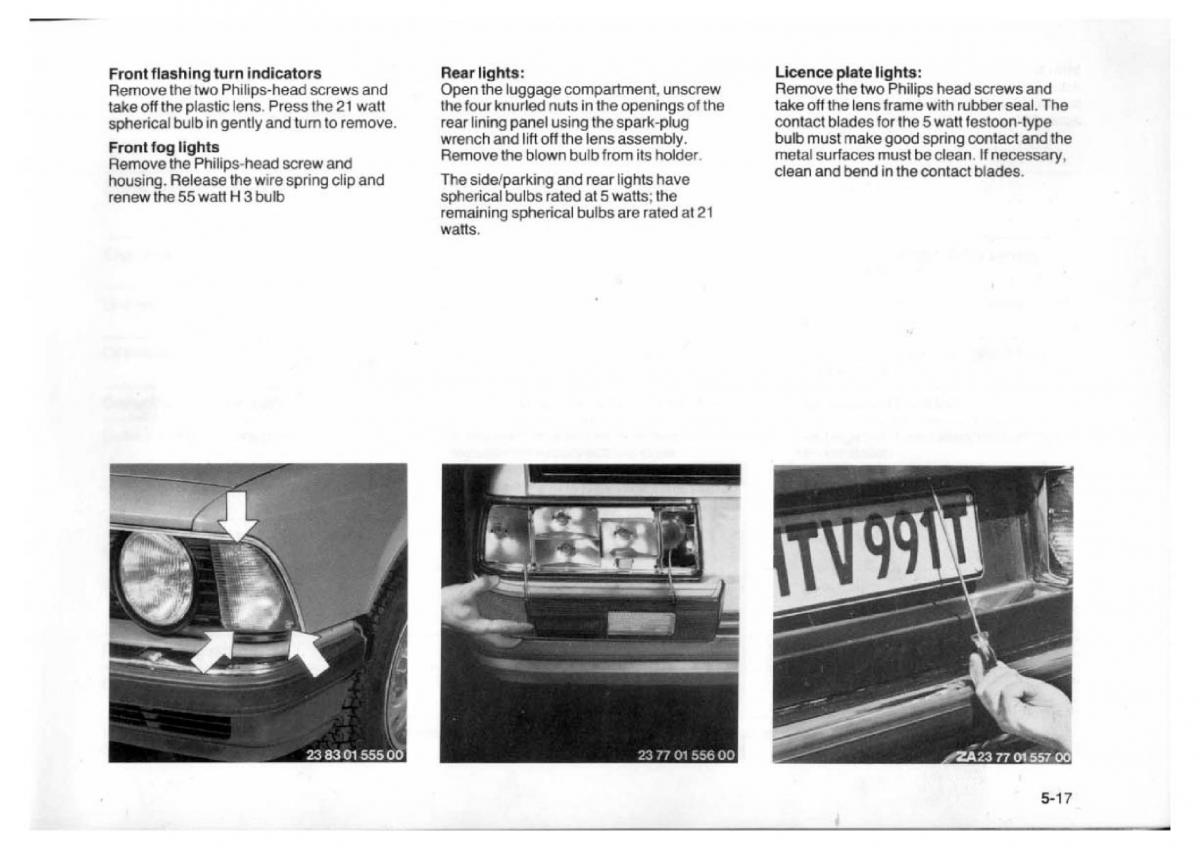 BMW 7 E23 owners manual / page 109