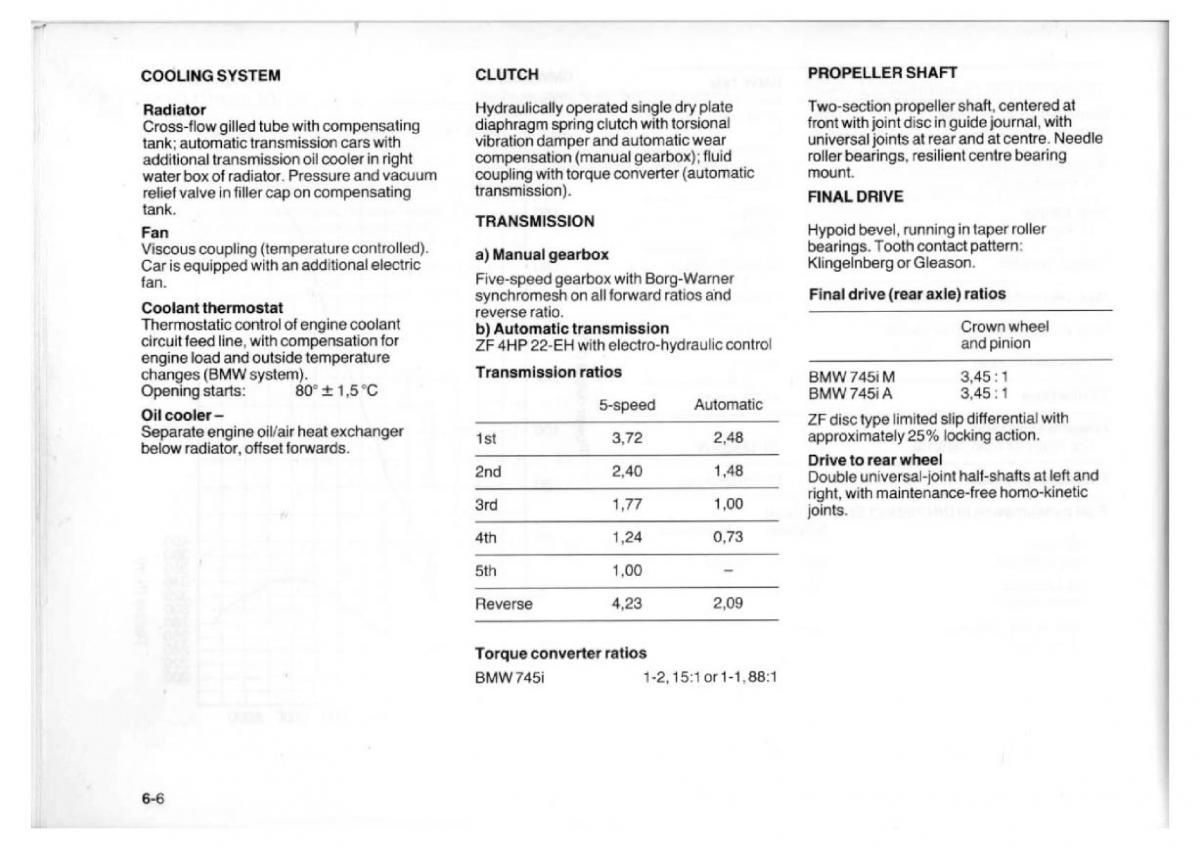 BMW 7 E23 owners manual / page 117