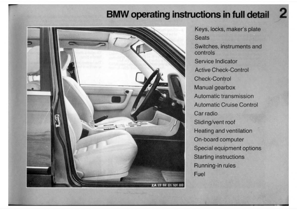 BMW 7 E23 owners manual / page 17