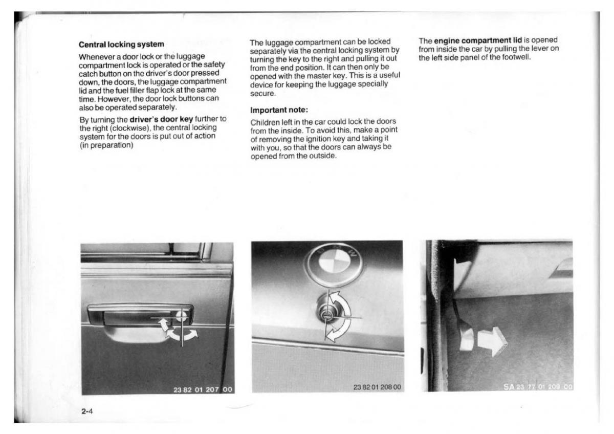 BMW 7 E23 owners manual / page 20