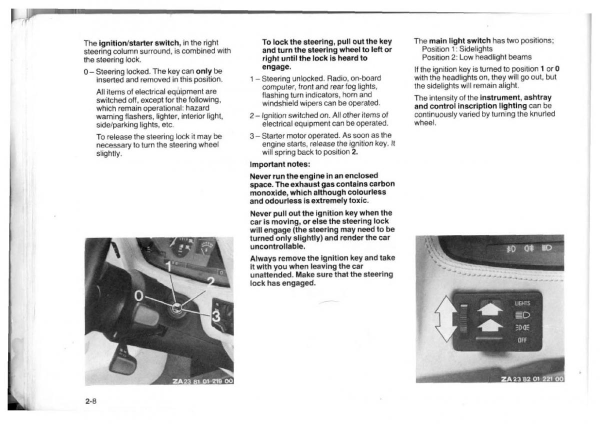 BMW 7 E23 owners manual / page 24