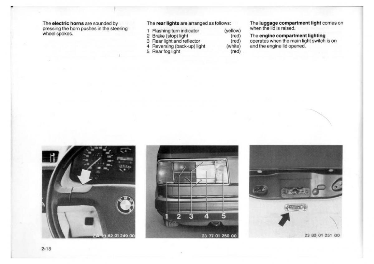 BMW 7 E23 owners manual / page 34