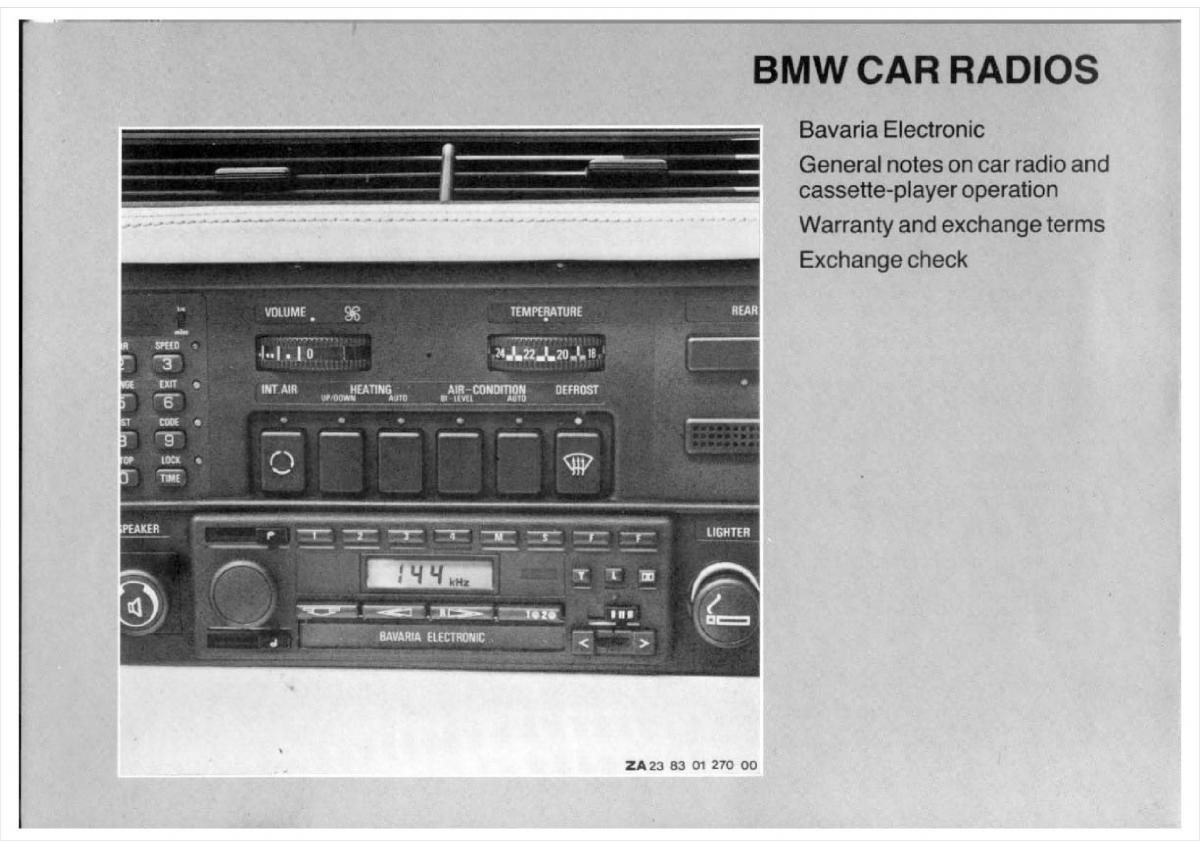 BMW 7 E23 owners manual / page 52