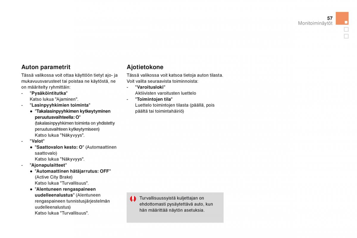 Citroen DS3 omistajan kasikirja / page 59