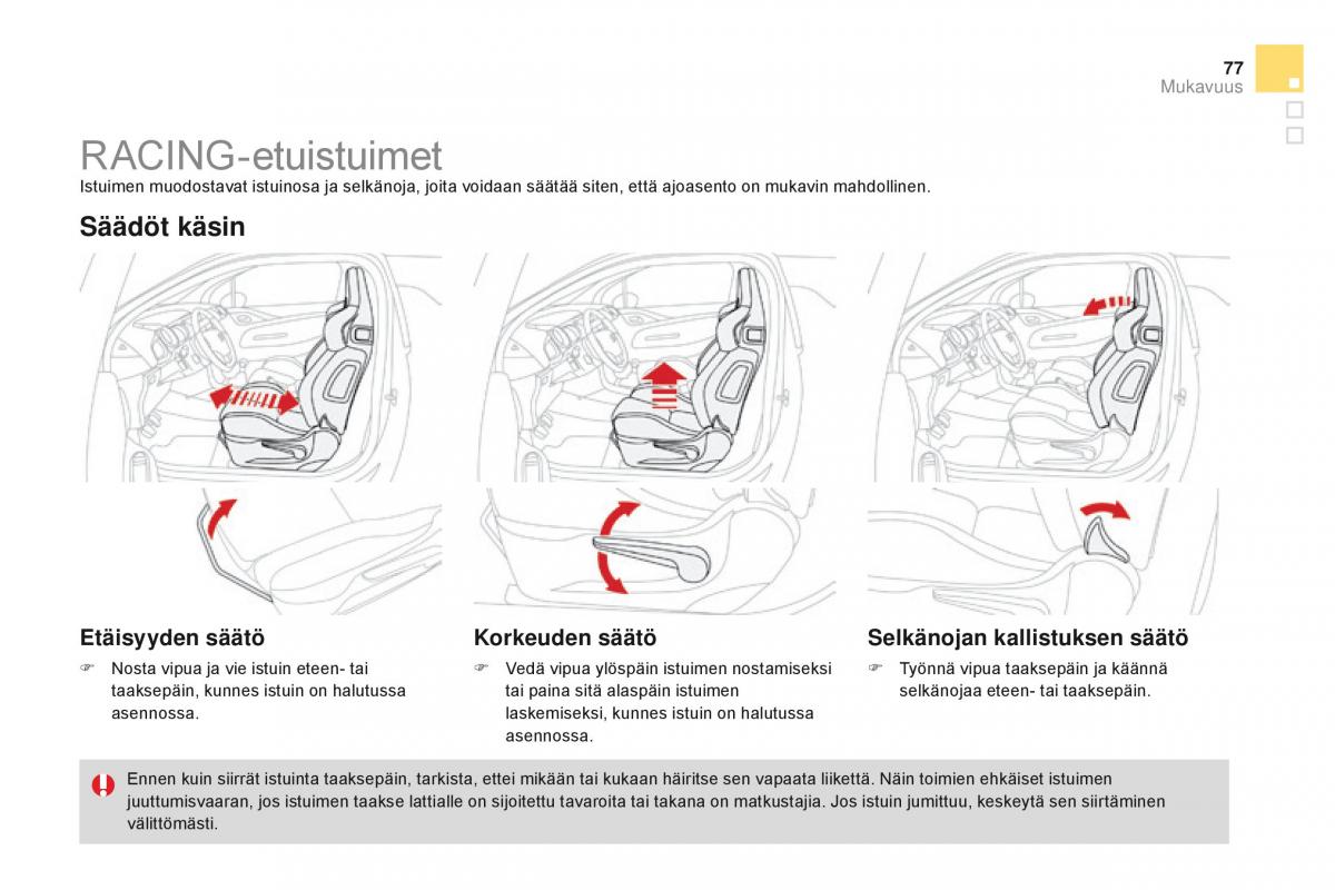 Citroen DS3 omistajan kasikirja / page 79