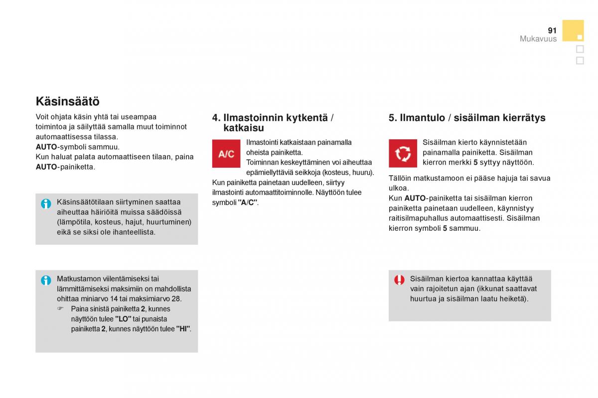 Citroen DS3 omistajan kasikirja / page 93