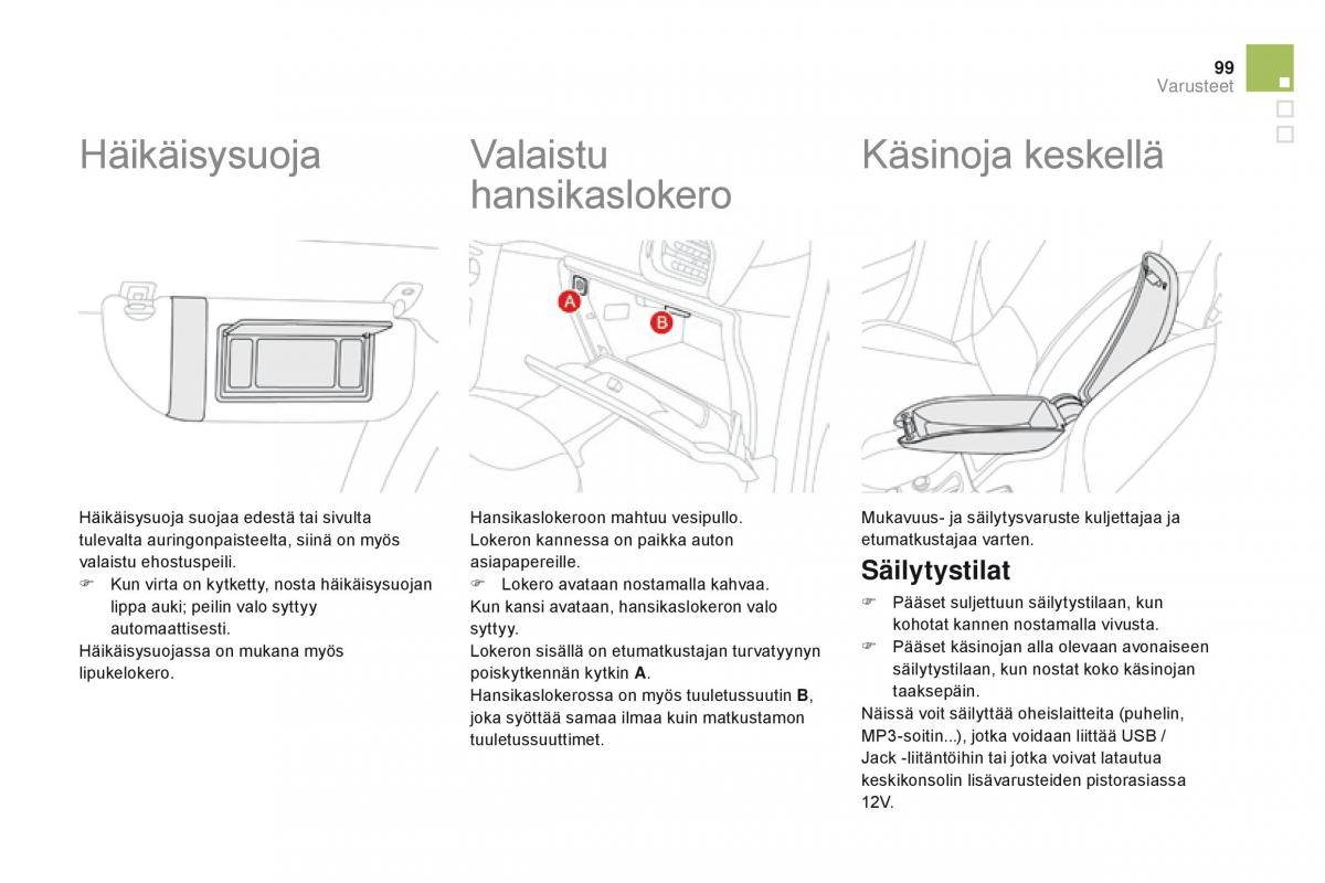 Citroen DS3 omistajan kasikirja / page 101