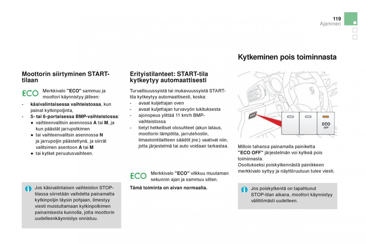 Citroen DS3 omistajan kasikirja / page 121