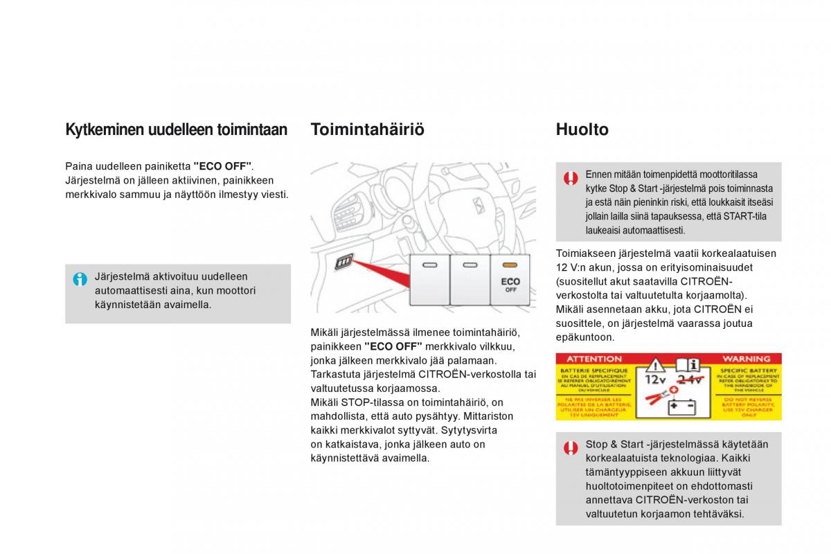 Citroen DS3 omistajan kasikirja / page 122