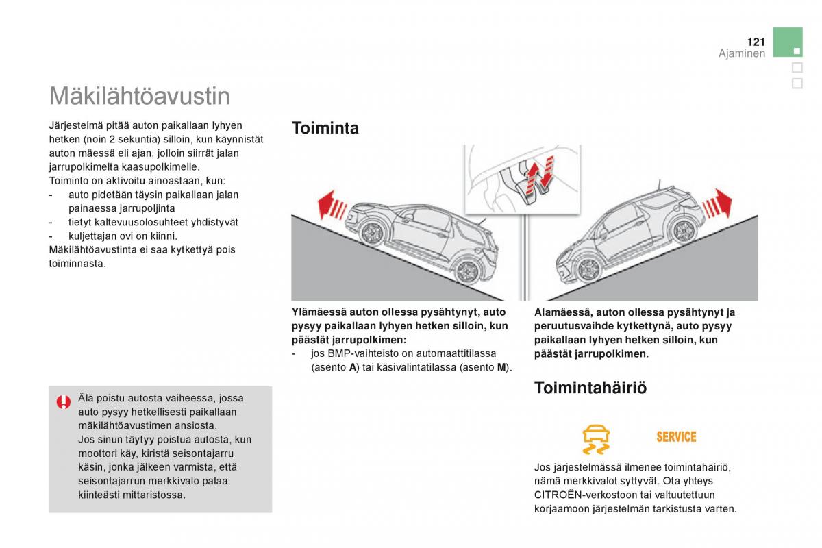 Citroen DS3 omistajan kasikirja / page 123