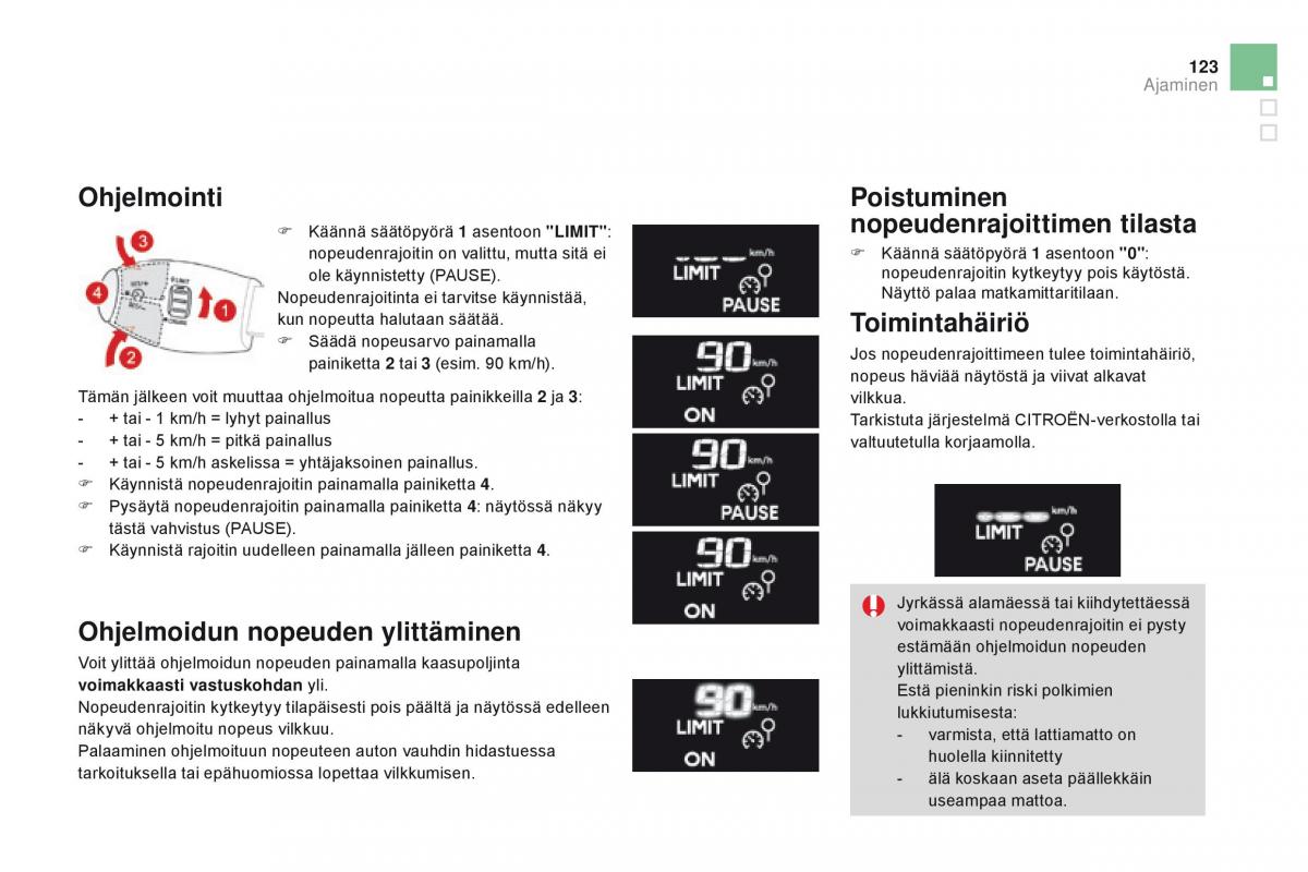 Citroen DS3 omistajan kasikirja / page 125