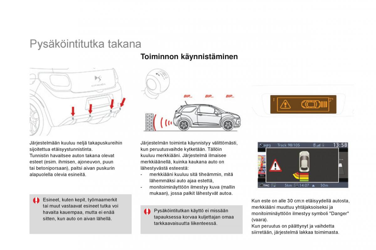 Citroen DS3 omistajan kasikirja / page 128