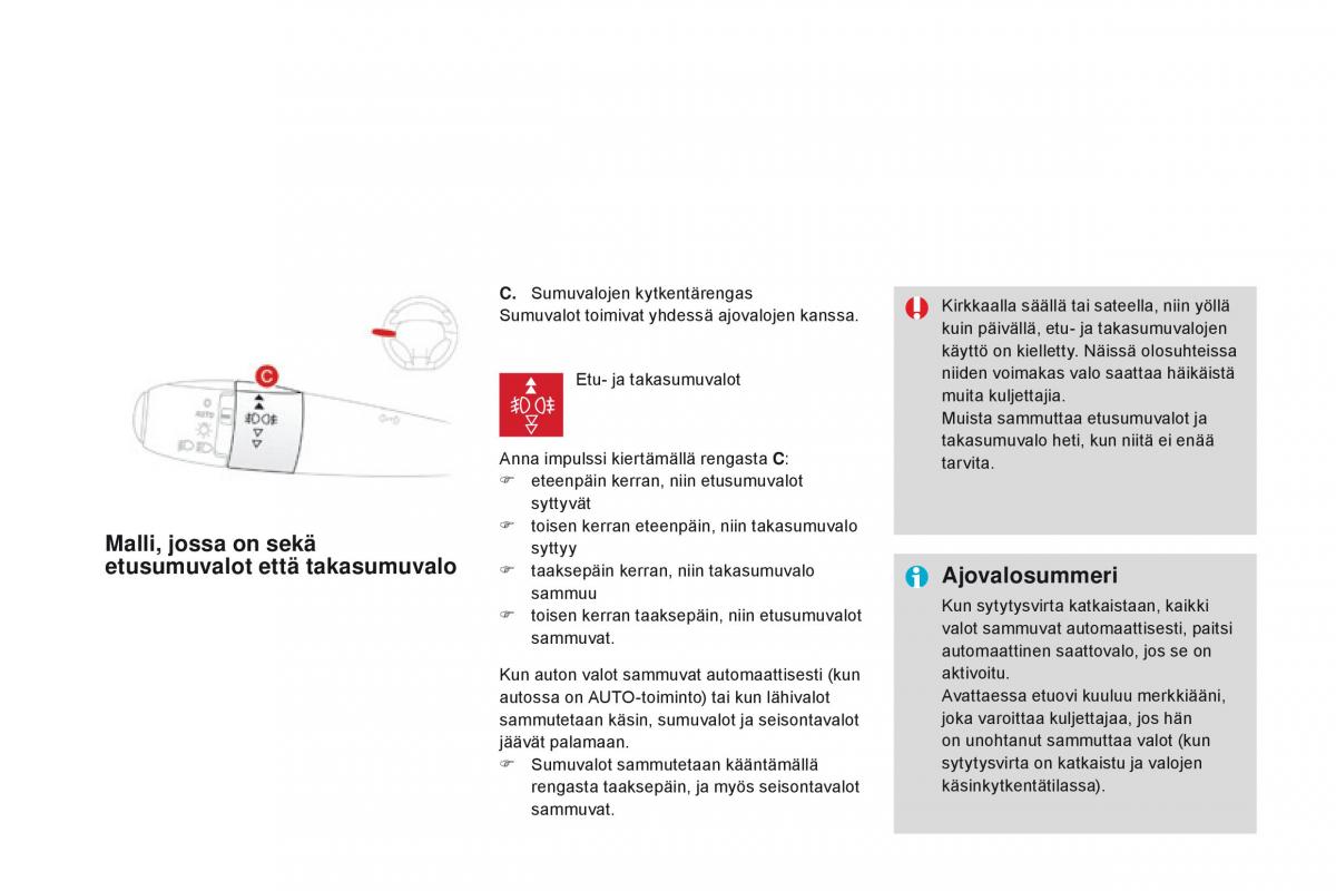 Citroen DS3 omistajan kasikirja / page 136