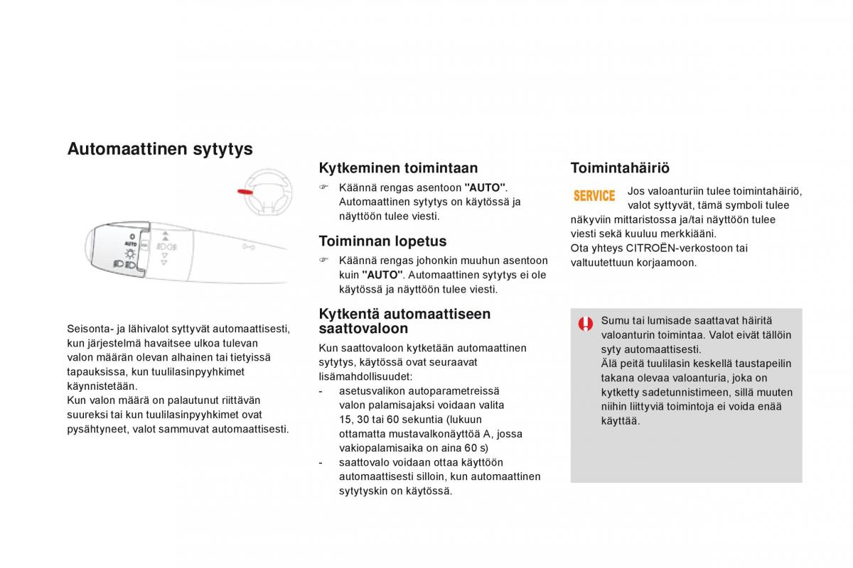 Citroen DS3 omistajan kasikirja / page 138