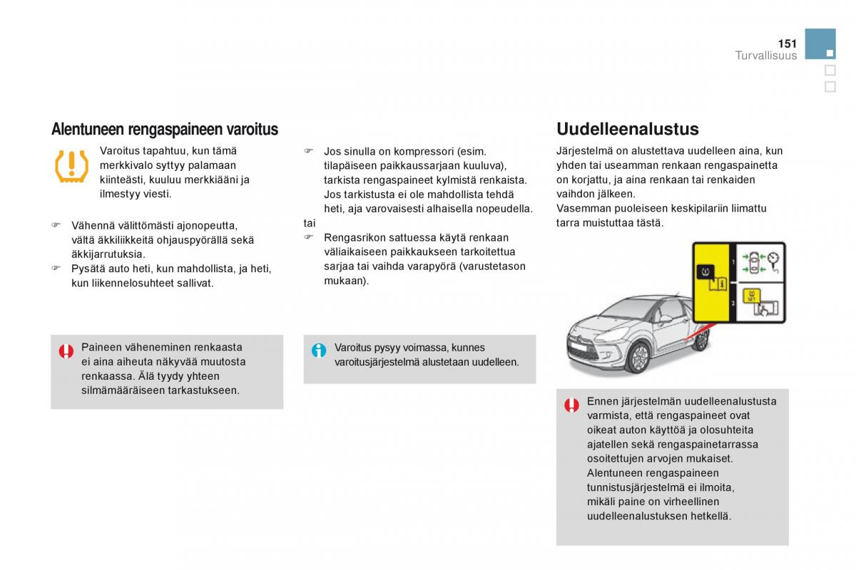 Citroen DS3 omistajan kasikirja / page 153