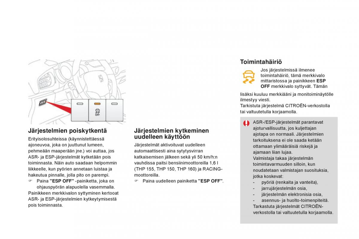 Citroen DS3 omistajan kasikirja / page 158