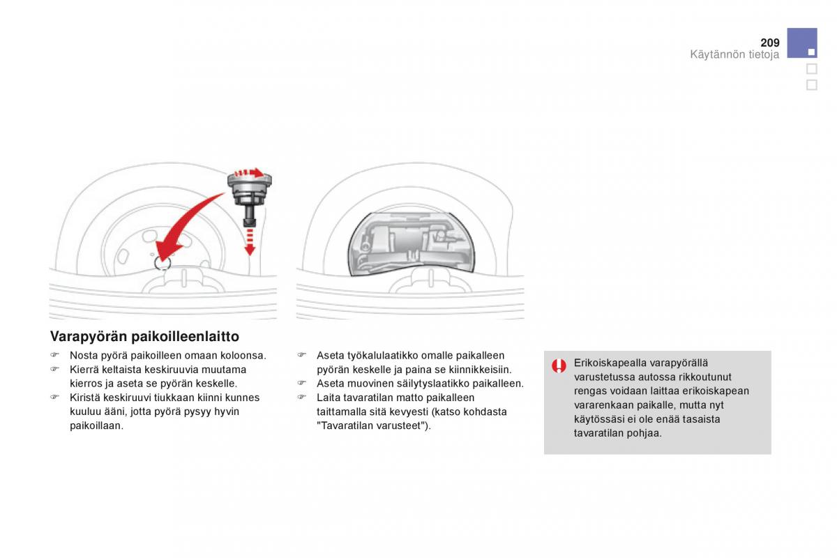 Citroen DS3 omistajan kasikirja / page 211