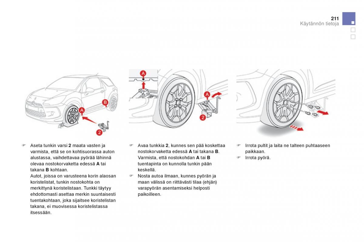 Citroen DS3 omistajan kasikirja / page 213