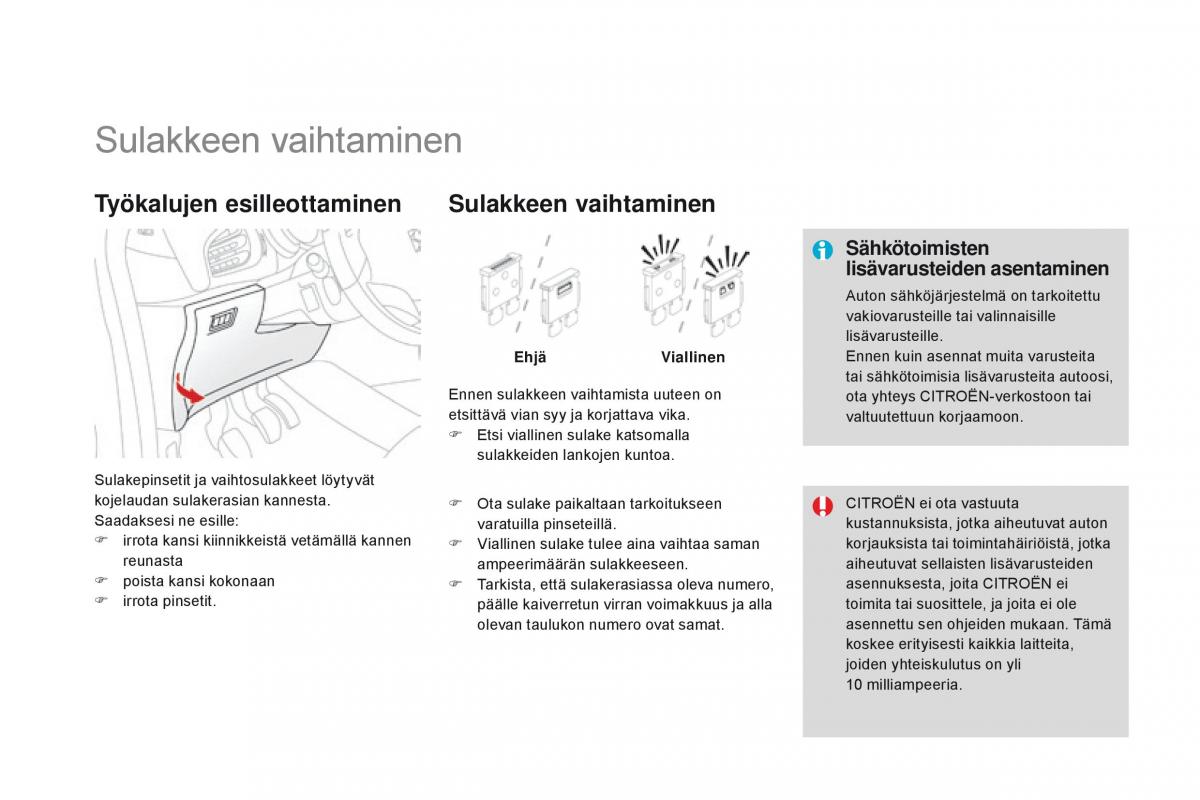 Citroen DS3 omistajan kasikirja / page 226