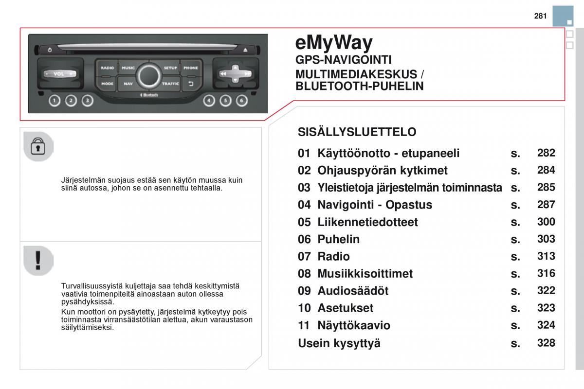 Citroen DS3 omistajan kasikirja / page 283