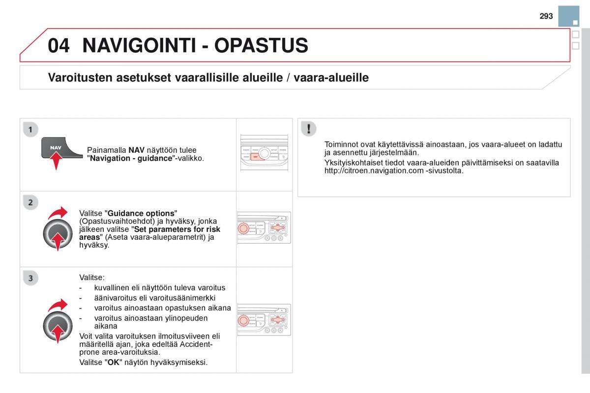 Citroen DS3 omistajan kasikirja / page 295