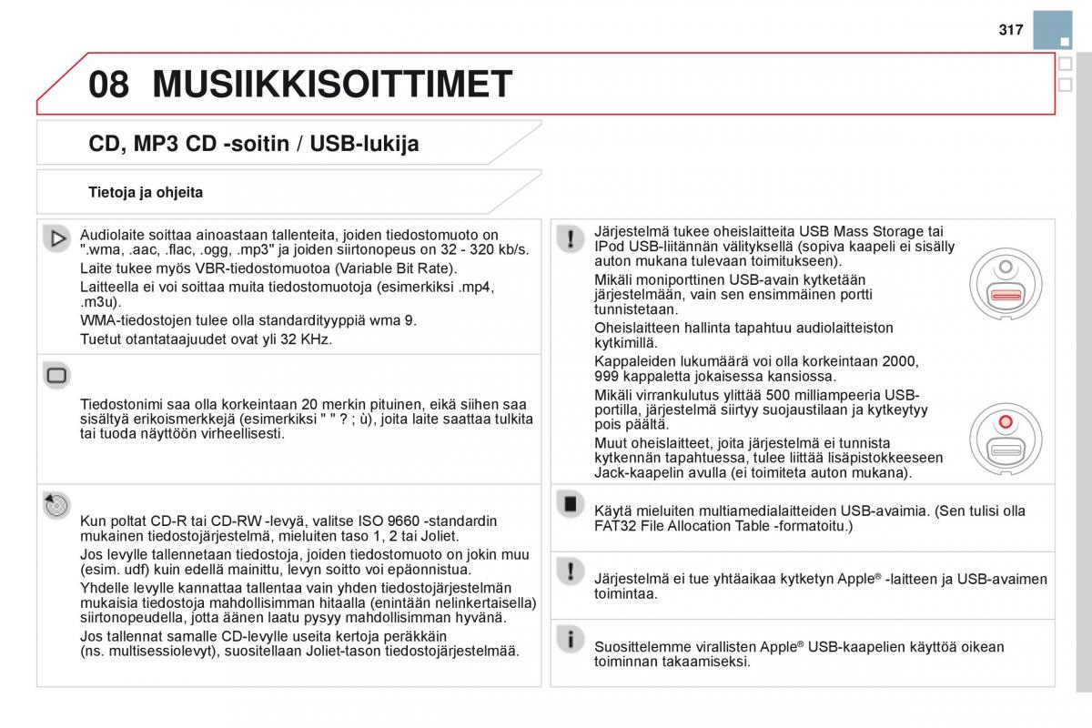 Citroen DS3 omistajan kasikirja / page 319