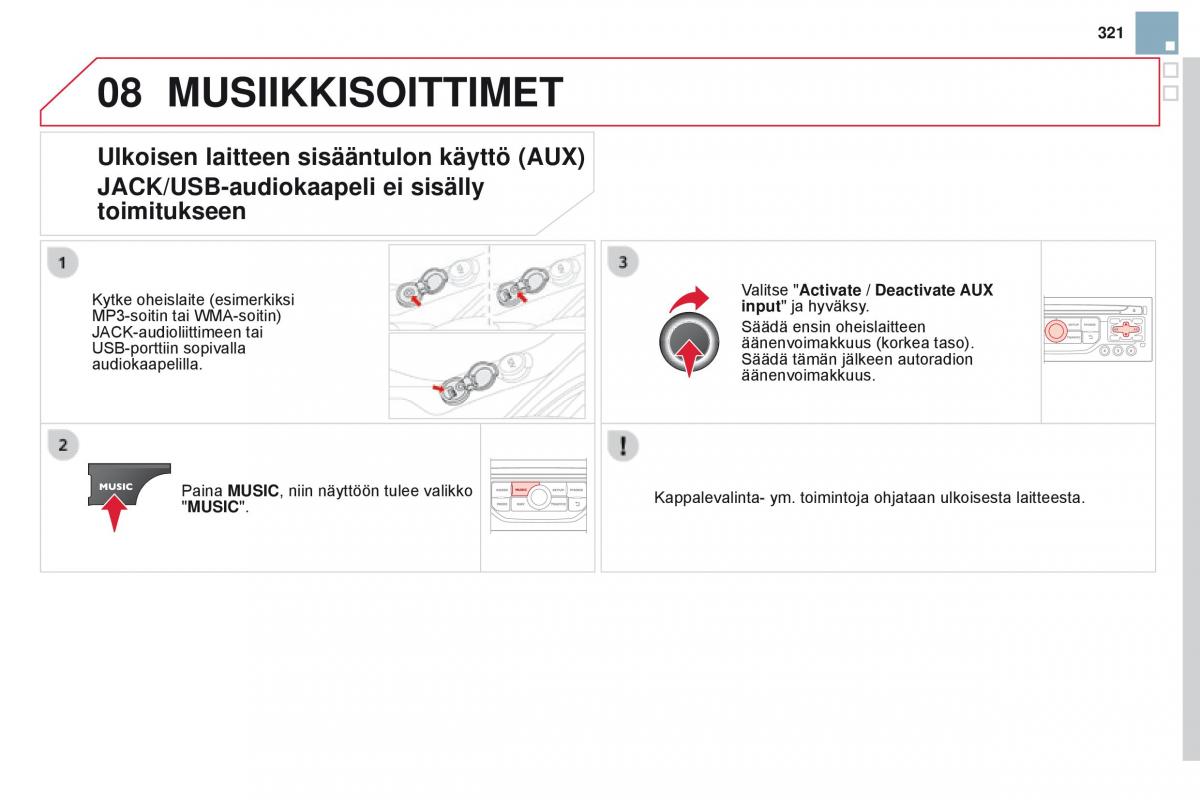 Citroen DS3 omistajan kasikirja / page 323