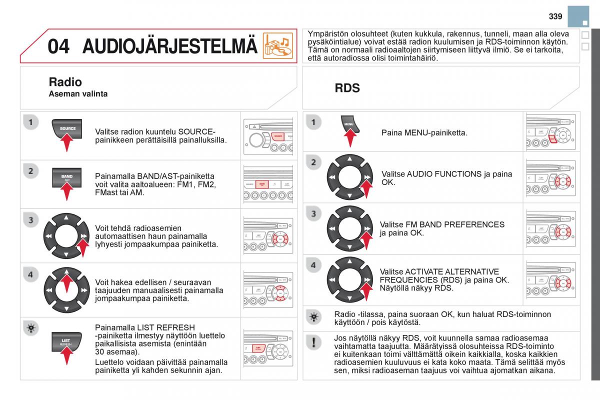 Citroen DS3 omistajan kasikirja / page 341