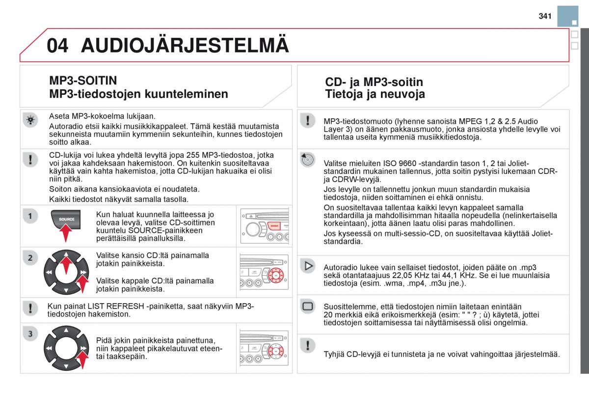 Citroen DS3 omistajan kasikirja / page 343