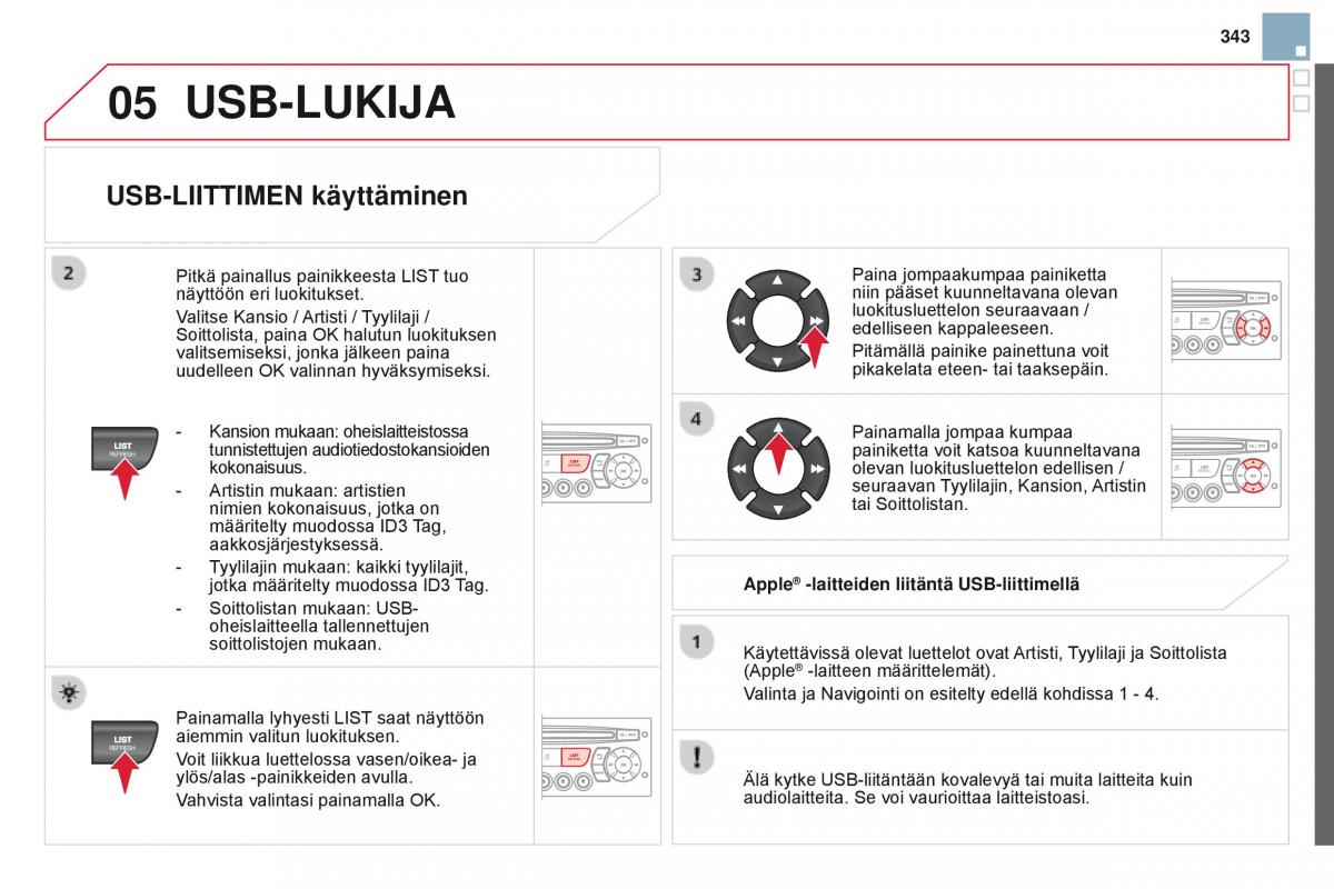 Citroen DS3 omistajan kasikirja / page 345