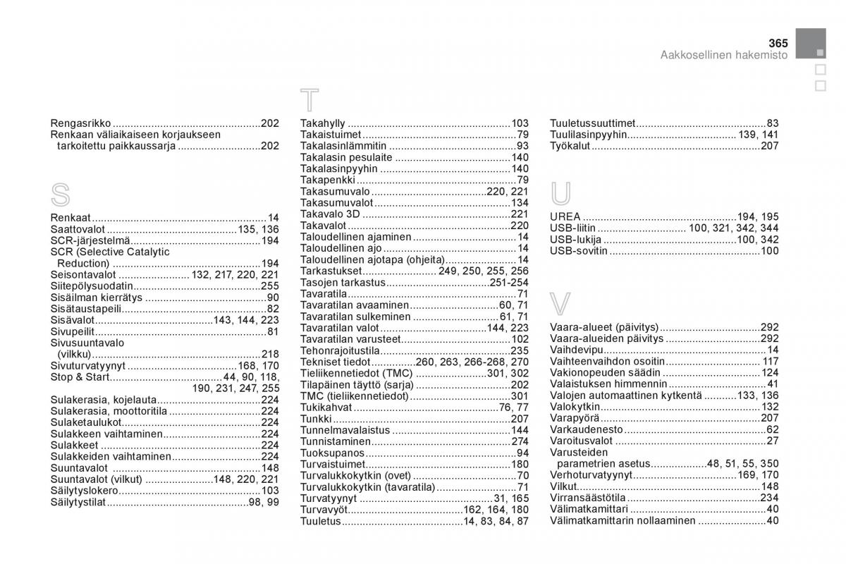 Citroen DS3 omistajan kasikirja / page 367