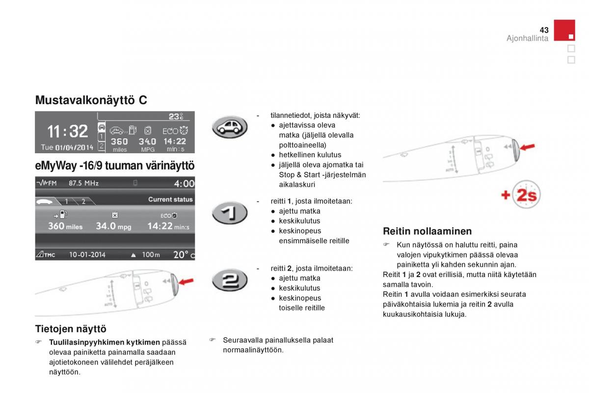 Citroen DS3 omistajan kasikirja / page 45