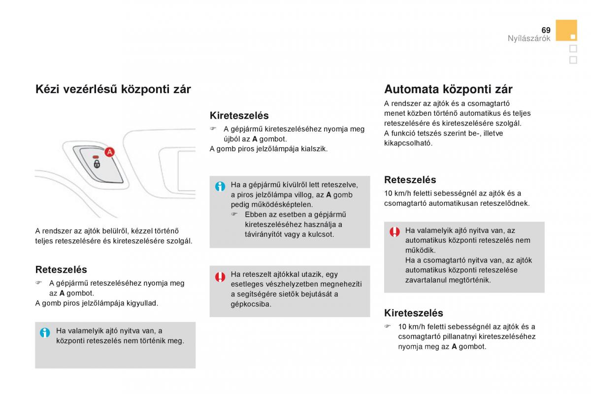 Citroen DS3 Kezelesi utmutato / page 71