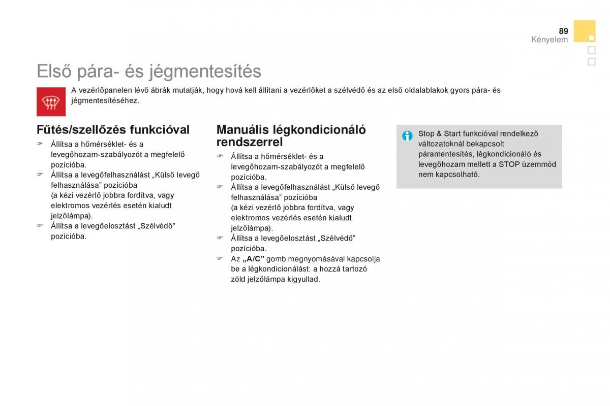 Citroen DS3 Kezelesi utmutato / page 91