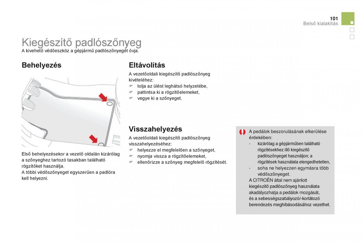 Citroen DS3 Kezelesi utmutato / page 103