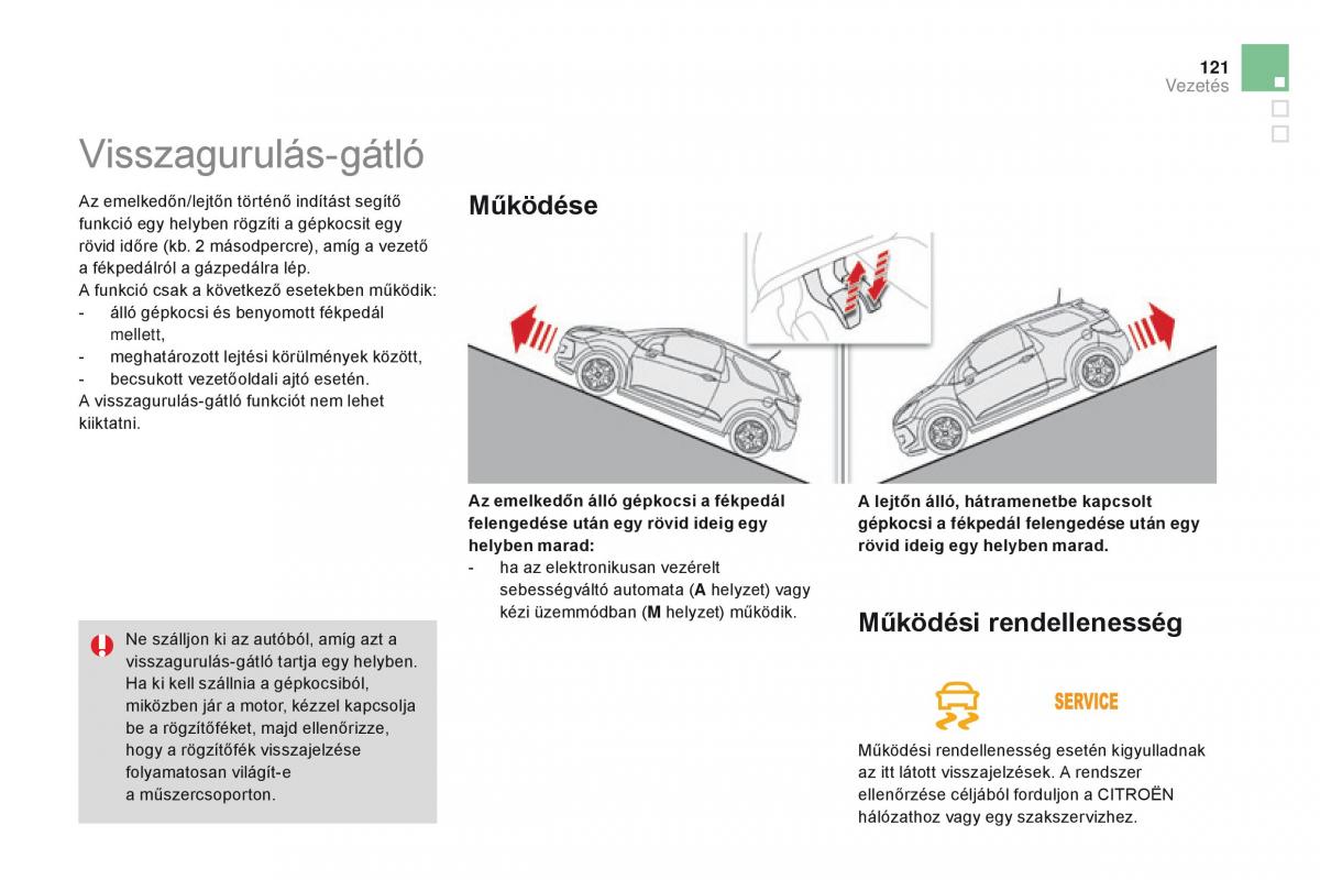 Citroen DS3 Kezelesi utmutato / page 123