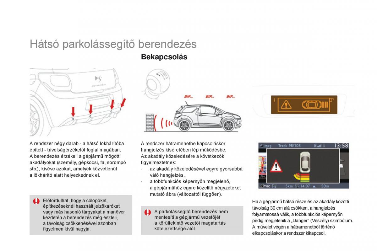 Citroen DS3 Kezelesi utmutato / page 128