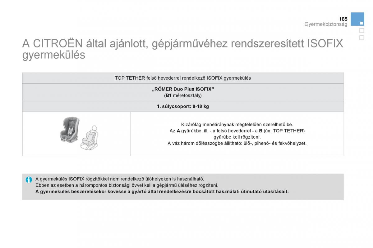 Citroen DS3 Kezelesi utmutato / page 187