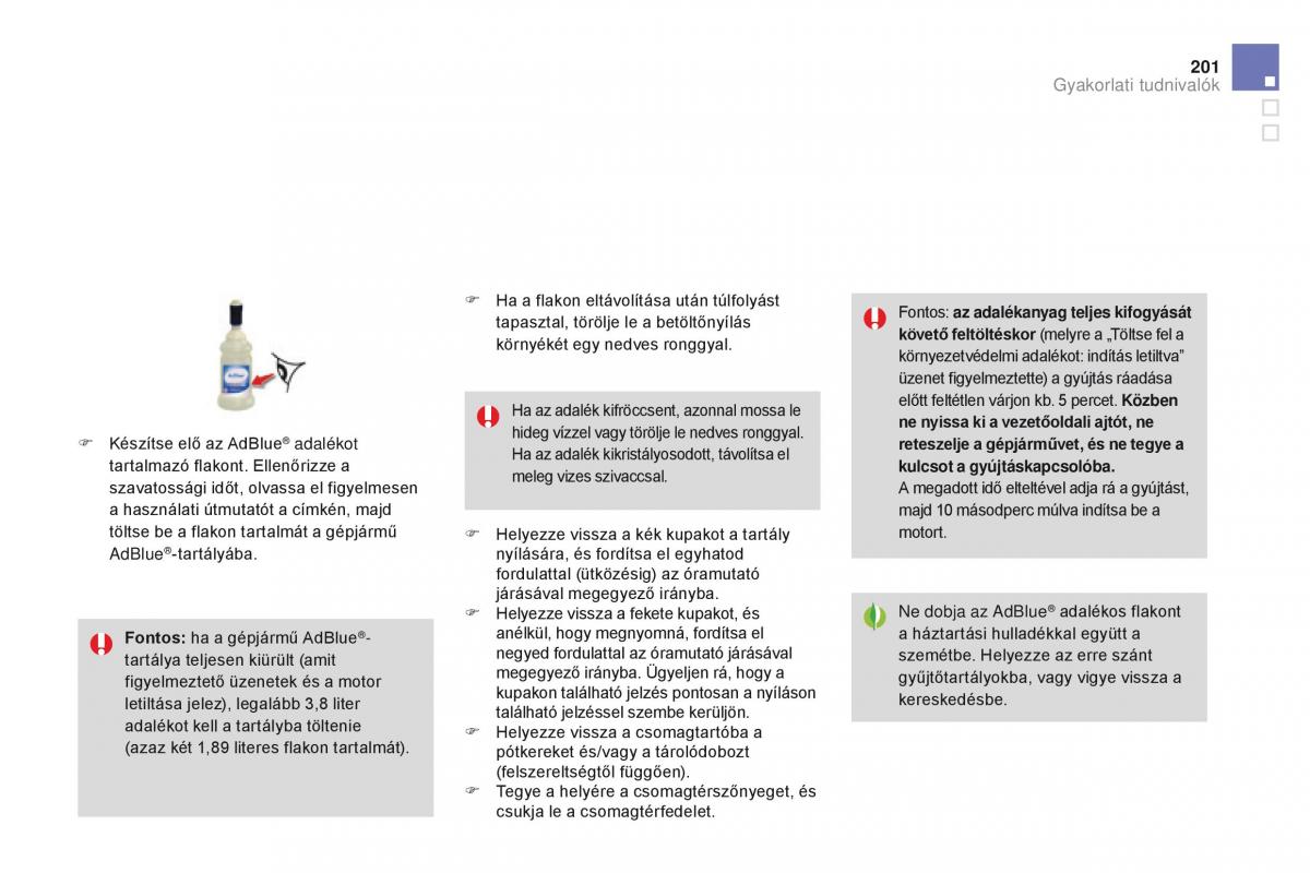 Citroen DS3 Kezelesi utmutato / page 203