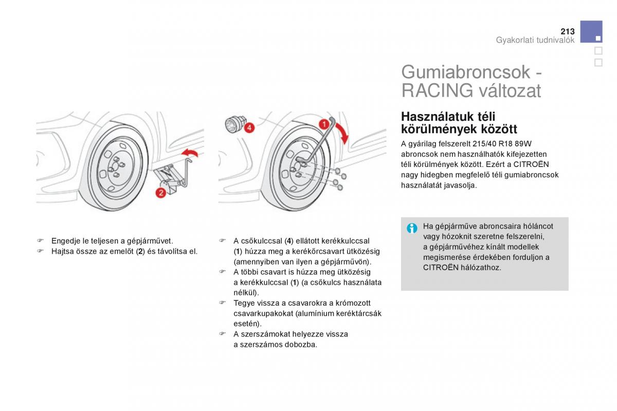 Citroen DS3 Kezelesi utmutato / page 215