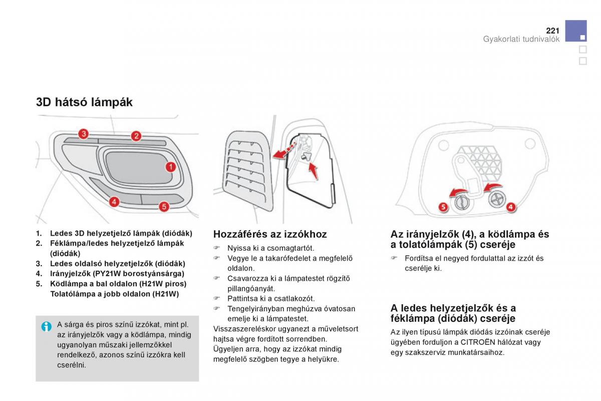 Citroen DS3 Kezelesi utmutato / page 223