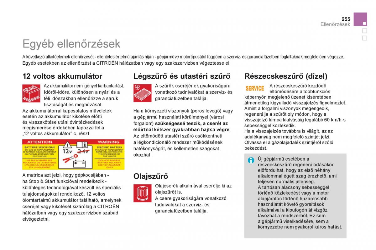 Citroen DS3 Kezelesi utmutato / page 257