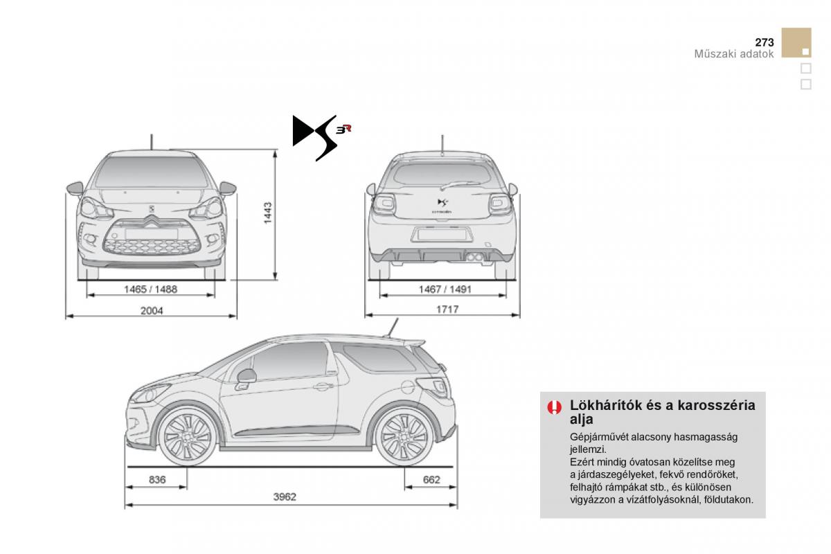 Citroen DS3 Kezelesi utmutato / page 275