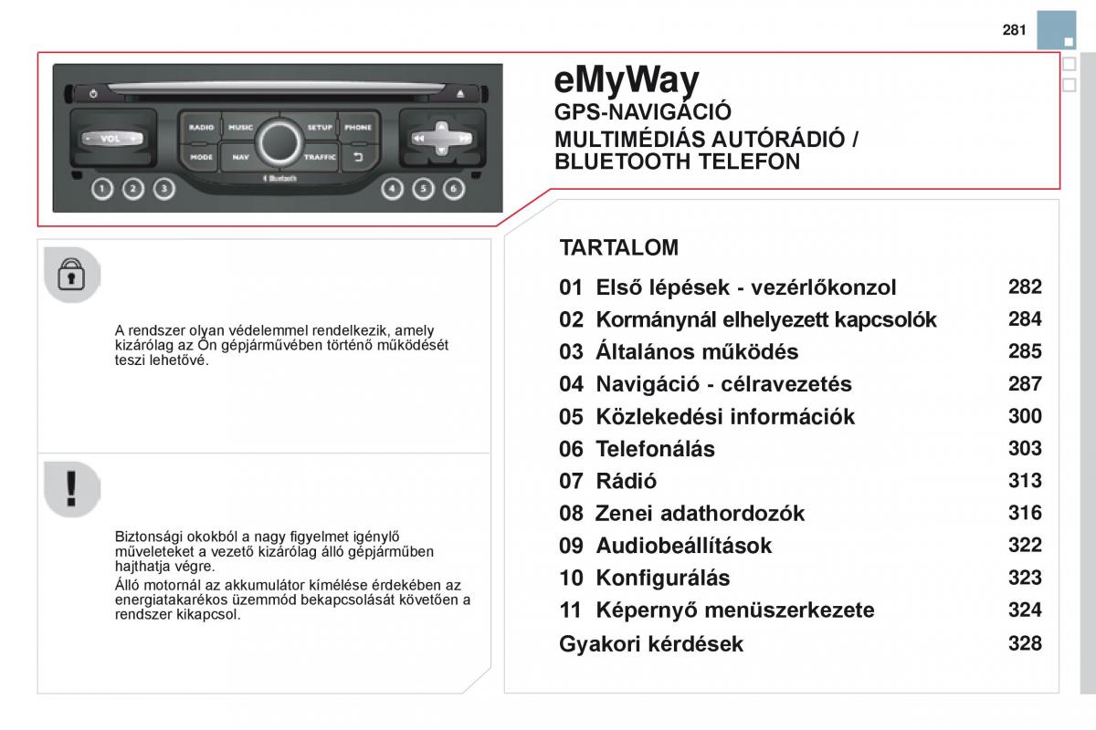 Citroen DS3 Kezelesi utmutato / page 283